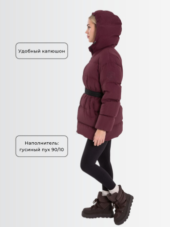 Пуховик женский зимний CRUSH Бордовый